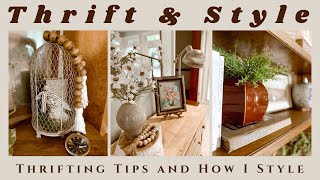 Thrifting Haul \& Style With Me~Thrift And Style Home Decor With Me