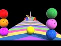 Binkie tv   bowling ball abc alphabet song   colors fruits fun