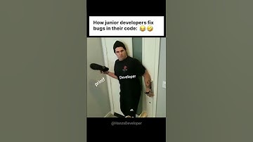 how junior developers fix bugs in their code..😂🤣💔 #developer #softwareengineer #jokes #funny #fyp