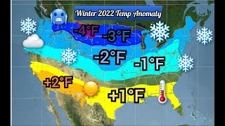 Celebrity Winter 2021-2022 Temperature Anomaly Forecast Profile