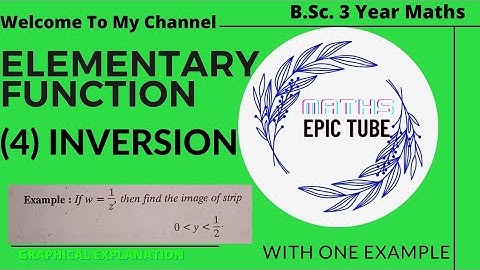 Inversion Transformation | B.Sc. 3 year | Inversion in Complex Analysis | Example Of Inversion