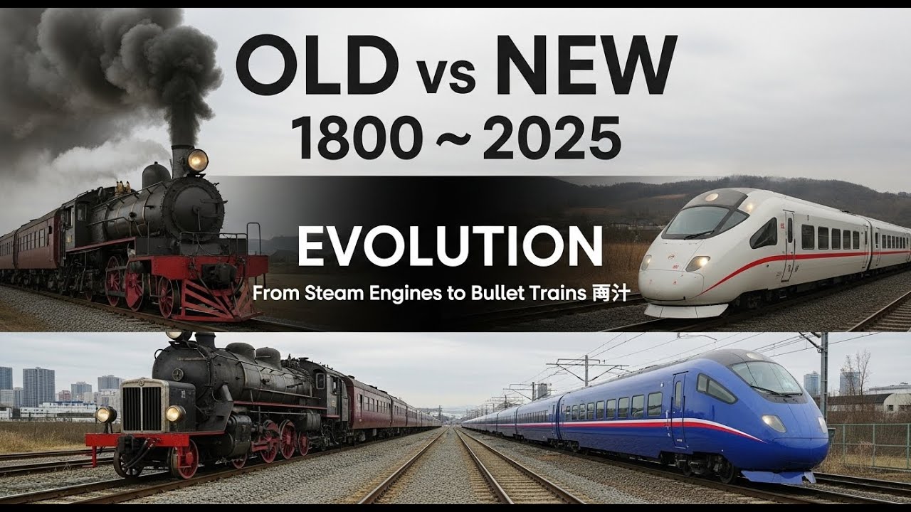 "Old vs New Trains: From 1800 to 2025 Evolution"