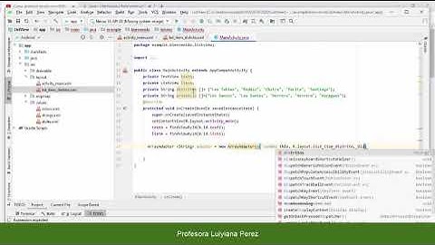 Crear una ListView en Android Studio