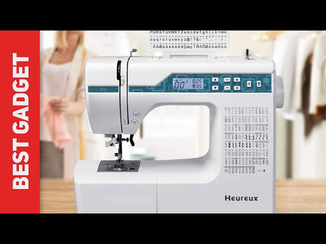 Heureux Sewing Machine Computerized and Quilting, 200 Built-In Stitches, LCD Display, Z6 Automatic Needle Threader, Twin Needle