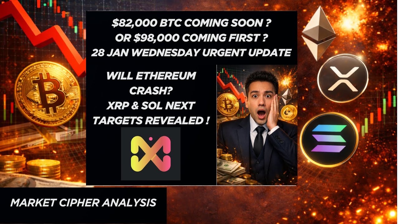 BTC $90K Rejection? ETH Holds $3K | XRP & SOL Breakout Zones — Full Technical Map (2026) - 28 Jan