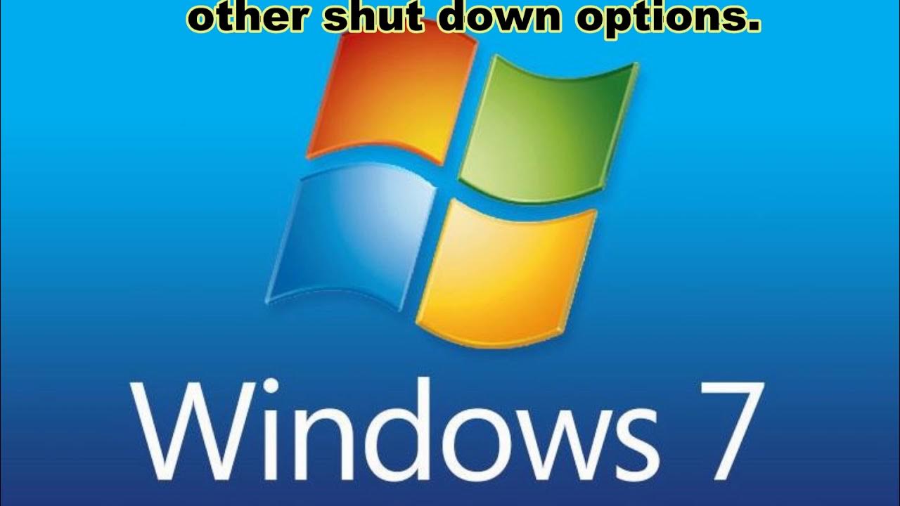 How to Shut Down windows 7 computer properly Shutdown windows 7