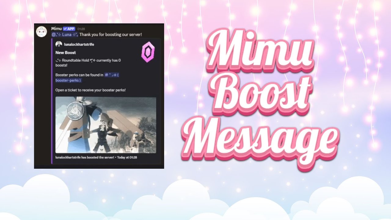Mimu Boost Message (Latest) | Discord Tutorial