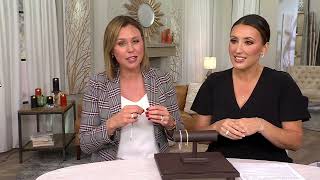 Diamonique Round Cut Bezel Set Tennis Bracelet Sterling Silver on QVC