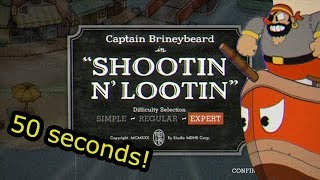 Cuphead Glitchless Speedrun: Shootin N' Lootin (0:50)