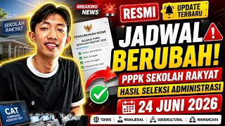 RESMI! Jadwal PPPK Sekolah Rakyat 2026 Berubah, Hasil Seleksi Administrasi di undur ke  24 Juni 2026
