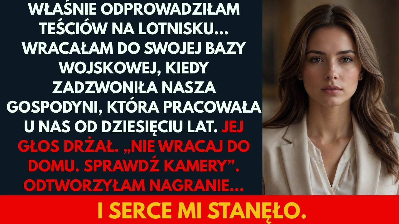 W drodze do bazy zadzwoniła moja gospodyni i powiedziała tylko jedno zdanie: „Niech pani nie wraca do domu”. Deszcz lał, a ja siedziałam na parkingu, patrząc w nagranie z kamer, gdzie mój mąż...