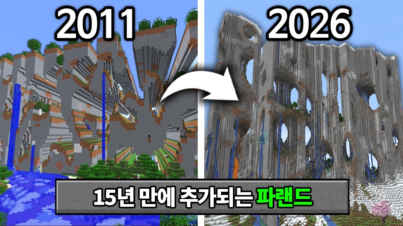 15년만에 개발자가 정식 추가한 파랜드! 마인크래프트 26.3 파랜드 업데이트 체험하기