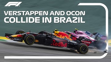 Verstappen And Ocon Collide | 2018 Brazilian Grand Prix
