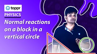 Normal reactions on a block in a vertical circle -  Example | Physics