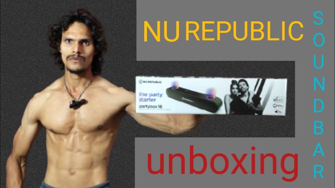 nu republic partybox16 wireless sound bar with 16w output