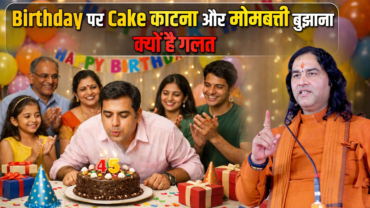 Birthday पर Cake काटना और मोमबत्ती बुझाना क्यों है गलत  Shri Devkinandan Thakur Ji
