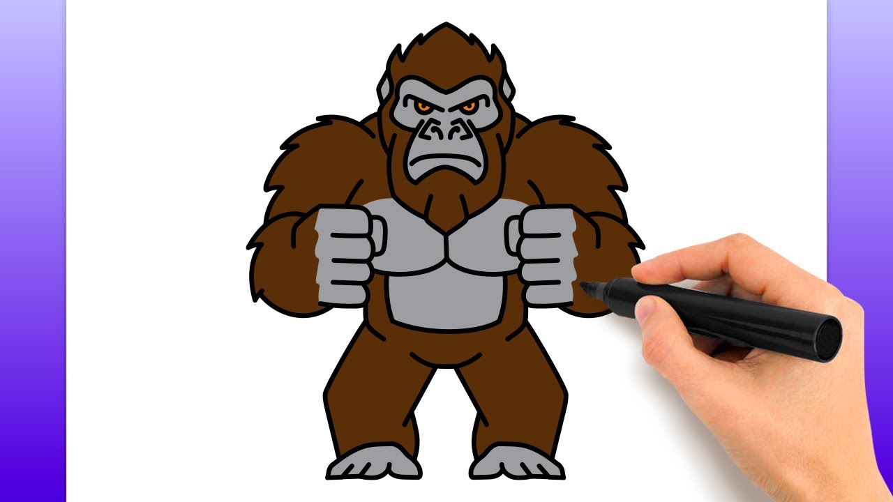 Cómo Dibujar A King Kong (Tutorial De Dibujo Fácil) - YouTube