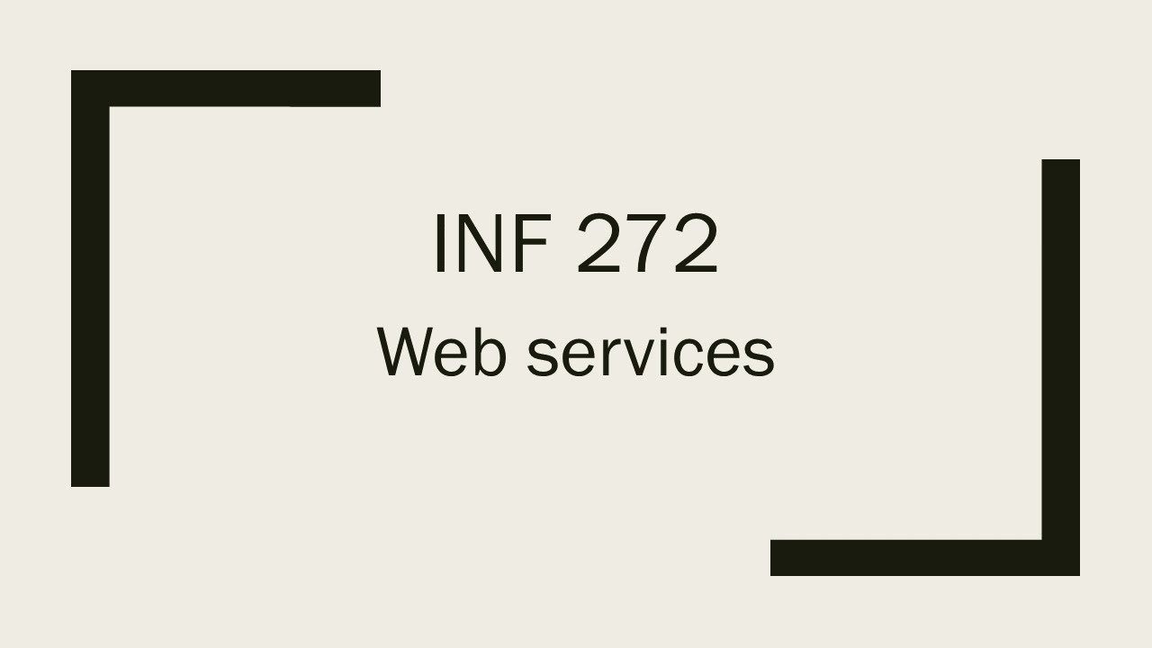 INF 272 Web Services Tutorial - YouTube