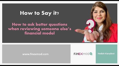 Financial model Audit and Review: How to Say it
