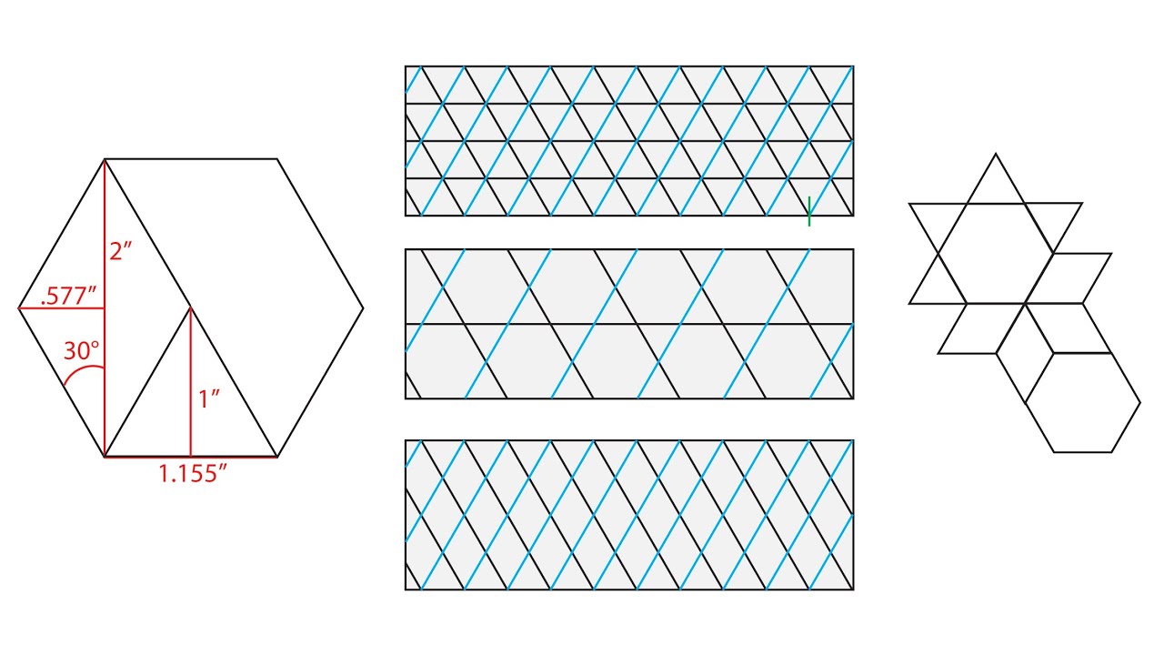 Cutting Glass Equilateral Triangles, Hexagons, and Diamonds with the Versaguide