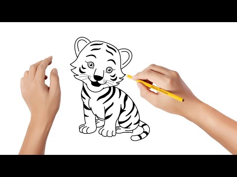 Vídeo: Como Desenhar Um Filhote De Tigre