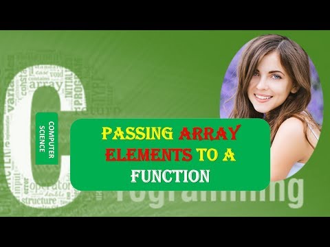 Passing Array Elements to a Function in C Programming