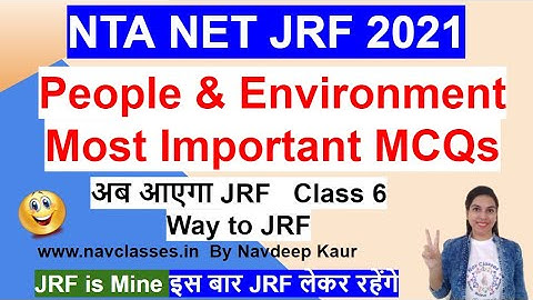 People & Environment Most Important MCQs GA  | Class 6 अब आएगा JRF