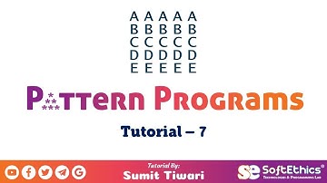 Pattern Programs Tutorial: Part 7 - Character Pattern