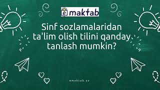 Sinfda Talim Olish Tilini Sozlash