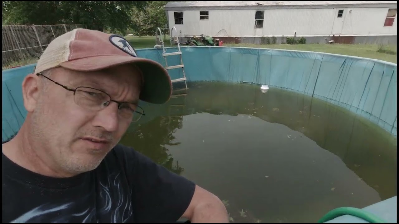 Overlap pool liner in an intex/Coleman pool cleaning and update. Part 2