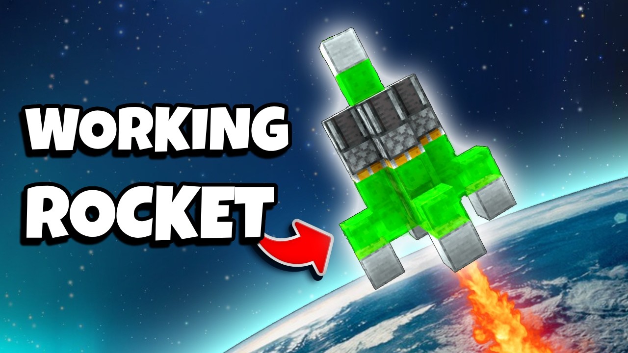 Working Rocket In Minecraft The EASIEST WORKING Rocket in Minecraft 1.21 (tutorial) - YouTube