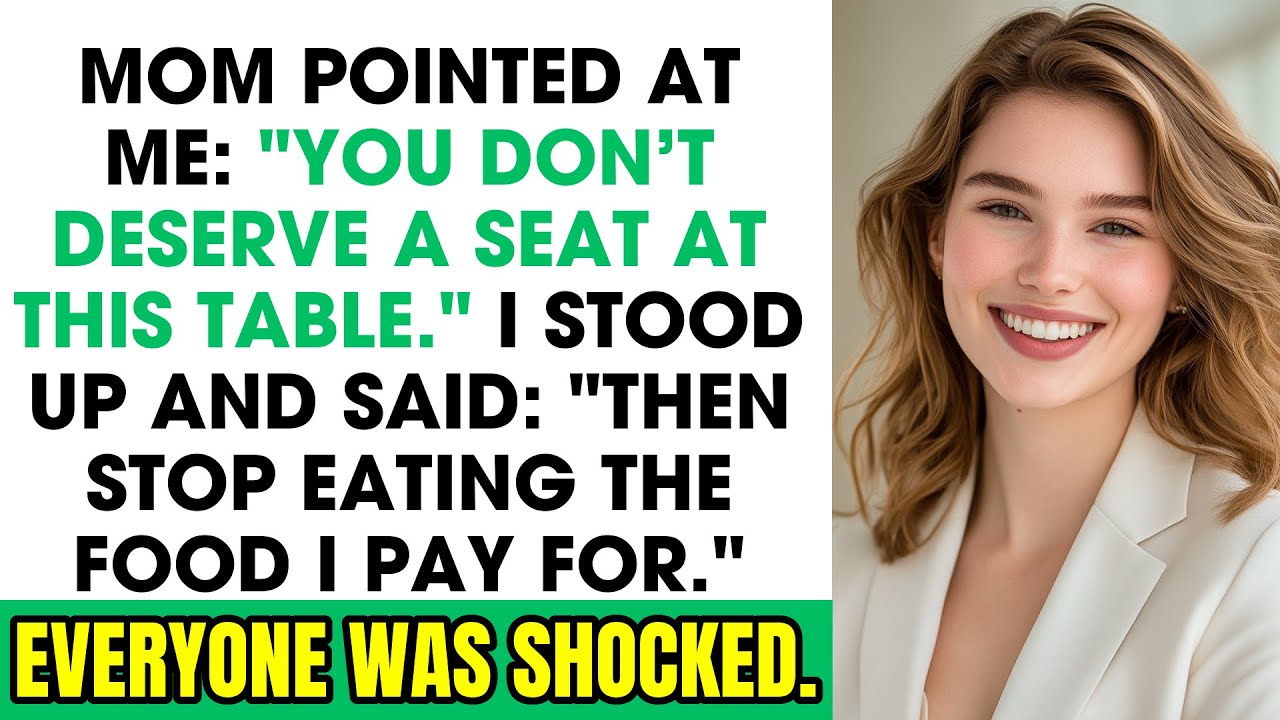 My Mom Pointed at Me: “You Don’t Deserve a Seat at This Table” — So I Did Something That Shocked ...