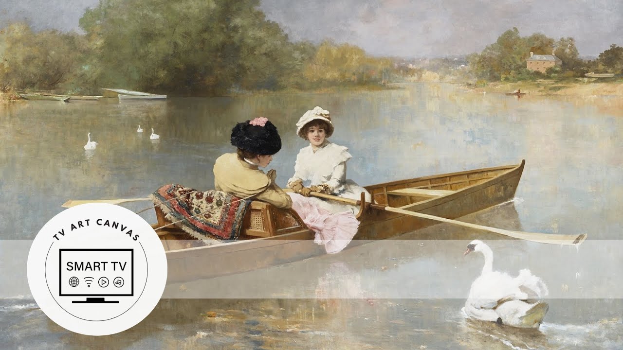 Boating on the Seine By Ferdinand Heilbuth ~ 1 Hour ~ No Sound