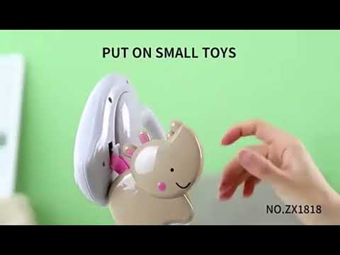 Шезлонг з мелодіями проєктором пультом управління та вібрацією для дітей до 20 кг з регульованим нахилом спинки, видео 1