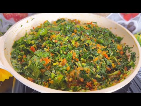 Making vegetables sauce/ soup for dinner How to cook your soft green vegetables