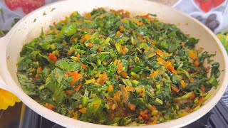Making vegetables sauce/ soup for dinner. How to cook your soft green vegetables. screenshot 5