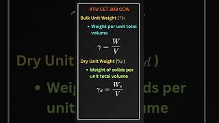 Bulk unit weight| Dry unit weight|Properties of Soil| Geotechnical| KTUCET308CCWnotes