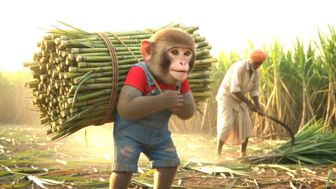 The struggle for life of a neglected monkey.