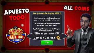 ALL COINS GAME APUESTO TODAS MONEDAS EN 8 BALL POOL 😱‼️ screenshot 5