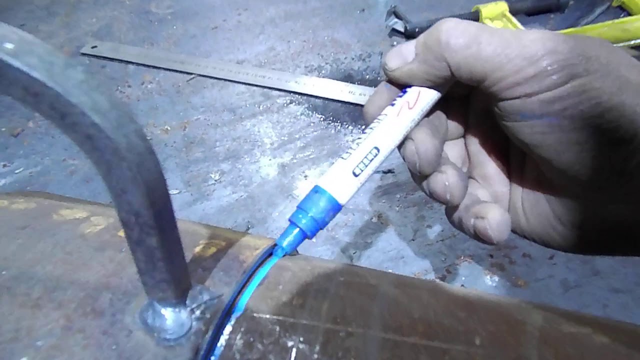 Быстрая разметка большого диаметра трубы под 90 градусов - YouTube