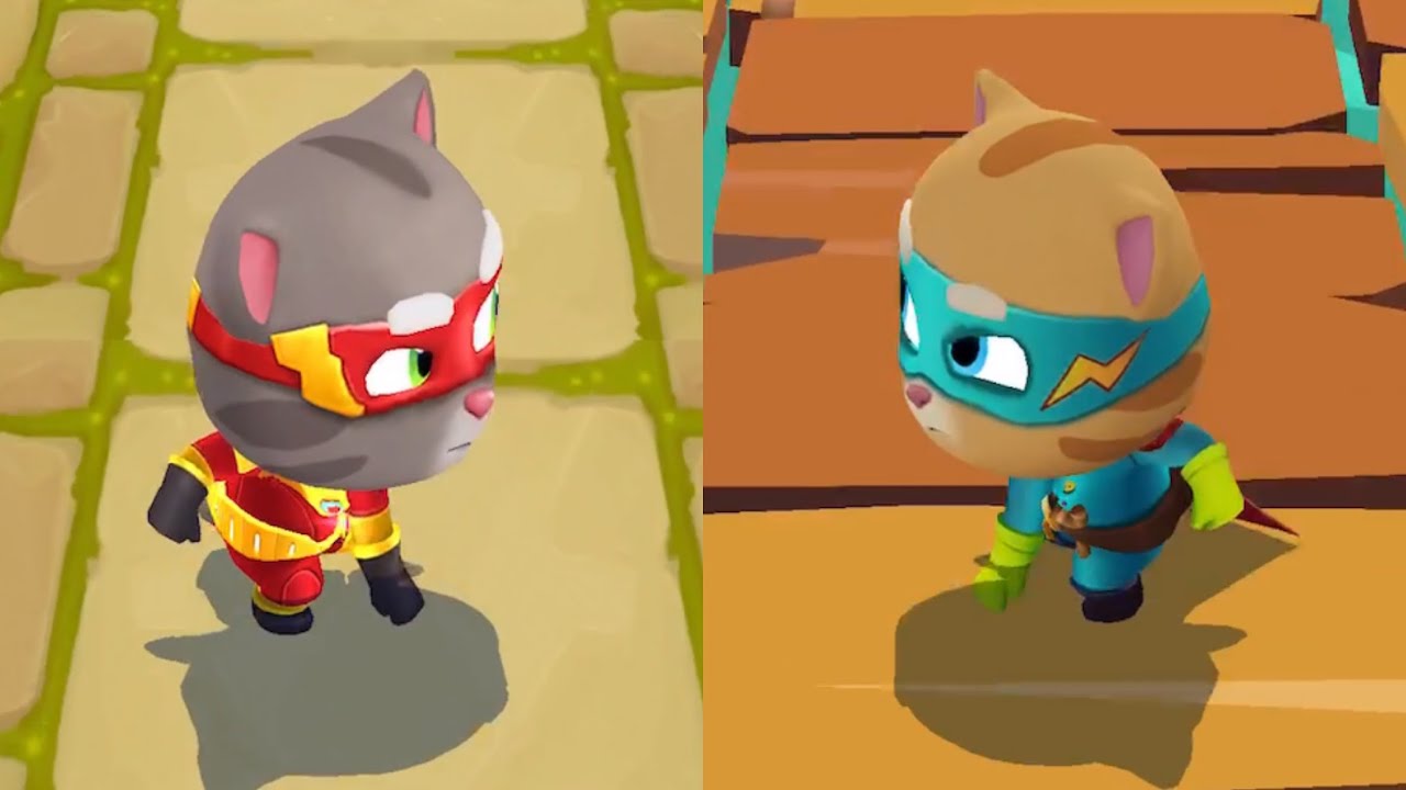 Talking Tom Hero Dash - Super Tom vs Super Ginger in Coconut Crash Gameplay