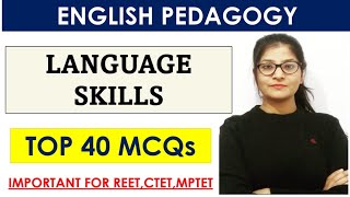 Language Skills || TOP 40 QUESTIONS || English Pedagogy || LSRW || REET Level 1 and 2, CTET screenshot 1