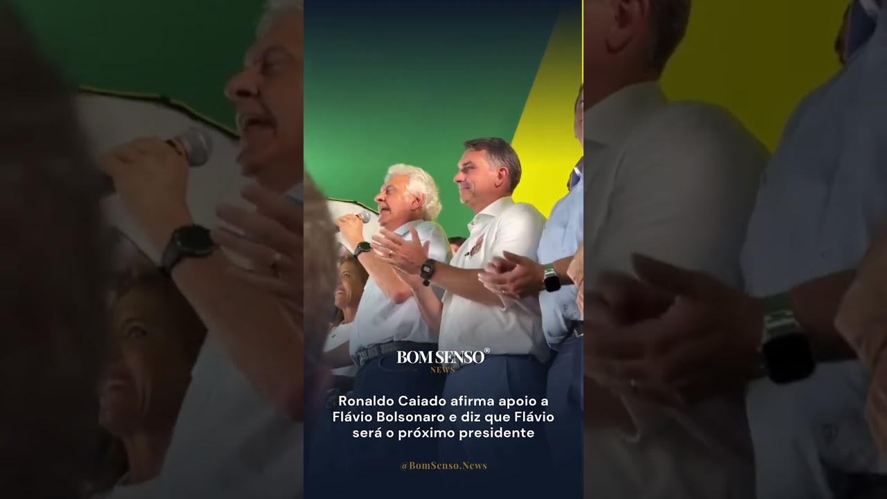 Em apoio declarado, Caiado diz que Flávio Bolsonaro será o próximo presidente.