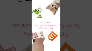 Horizontal scrolling using Gsap👾✨ #cat #catmeme #meme #cute #frontend #gsap #html #css #pets
