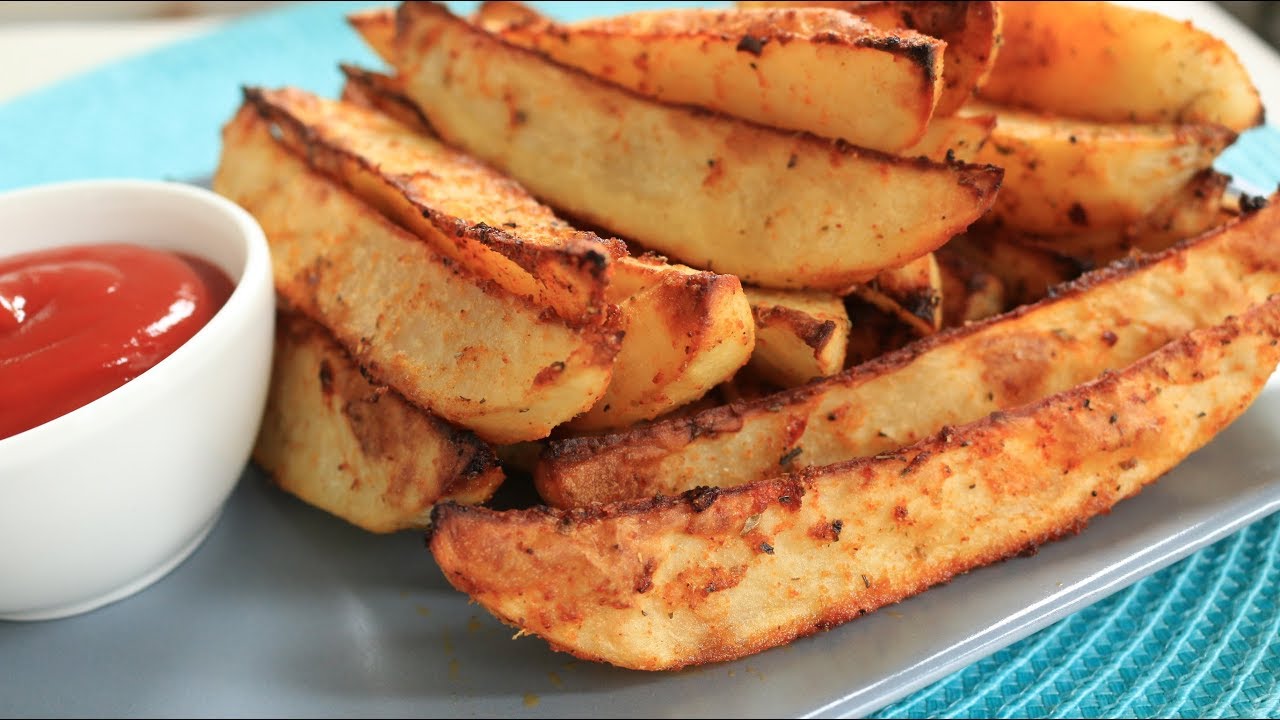 Oven Baked Spicy Potato Wedges _ easy recipes! YouTube