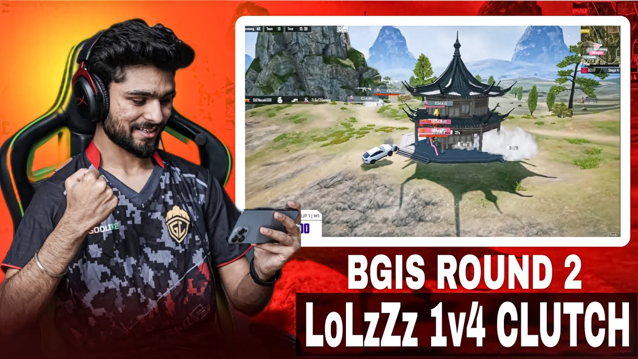 🇮🇳BGIS ROUND 2 BGMI LoLzZz 1v4 CLUTCH 🫡 - YouTube