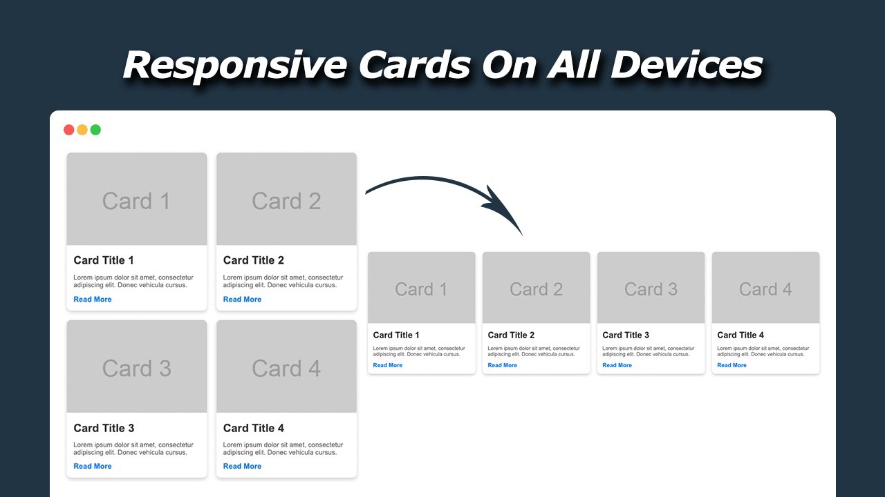 How to Create a Responsive Cards in HTML & CSS - YouTube