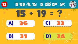 Thử Thách Giải 20 Phép Tính Cộng Trừ - Toán Lớp 2 Trong 10 Giây!
