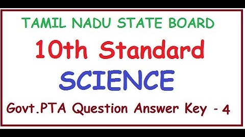 10th PTA SCIENCE Answer Key Set - 4