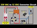 AC to DC Converter Circuit Diagram with voltage regulator for 12v Battery Charger@TheElectricalGuy